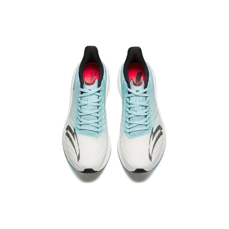 Anta MACH 4.0 Low Top Sprint Running Shoes Men's Papyrus White/Maca Blue/Black Sneakers 112415583-3