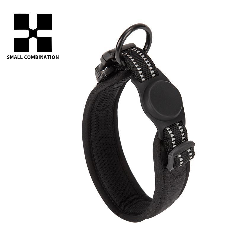 Nylon Reflektierendes Verstellbares AirTag Hundehalsband, Halsband für Kleine Mittlere Große Hunde Haustiere Hunde Zubehör