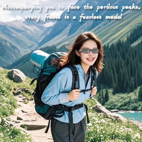 1080P Cycling Sports Camera Glasses 140 Degrees Wide Angle WiFi Video Camera Sunglasses Outdoor Travel Biking Recording Camera Eyeglasses