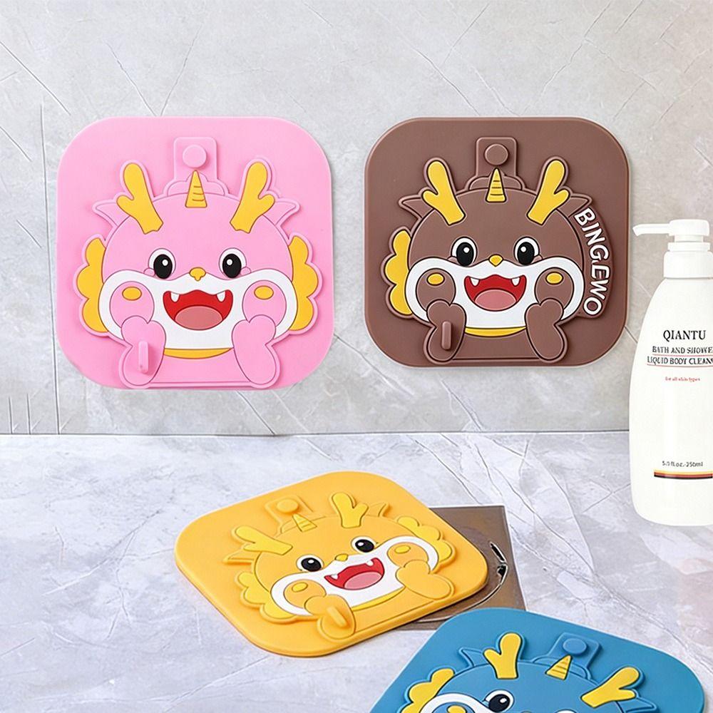 Silicone Sewer Floor Drain Cover Anti Odor Anti-insect Floor Drain Pad Anti-blocking Cartoon Shower Drain Cover
