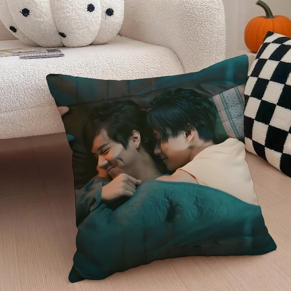 Thai TV drama BBad Buddy Series Cushion Cover Throw Pillow Cover Hidden Button Durable Polyester Chair Cushion