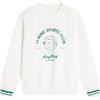 Comfortable Casual Letter Sweatshirt Women Tops Off-White AWDU598-1