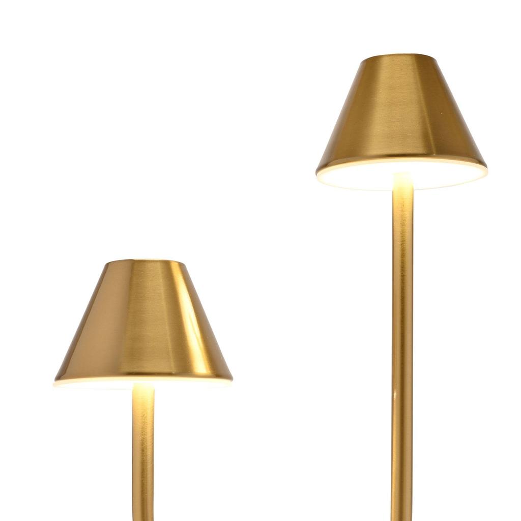 Hestia Bronzová USB Dotyková Stolní Lampa s Dvojitým Světlem