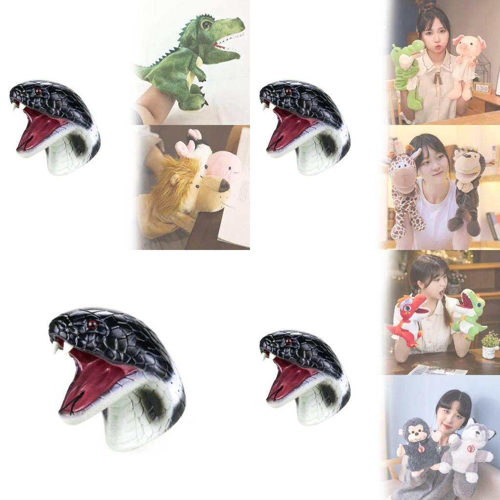 Animal Hand Puppet Toy With Realistic Snake Head For Kids Educational Play