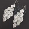 Stylish European and American Long Leaf Earrings