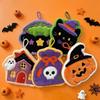 Embroidered Design Halloween Hand Towels Hanging Loop Bathroom Decor Towels  Kitchen Decor