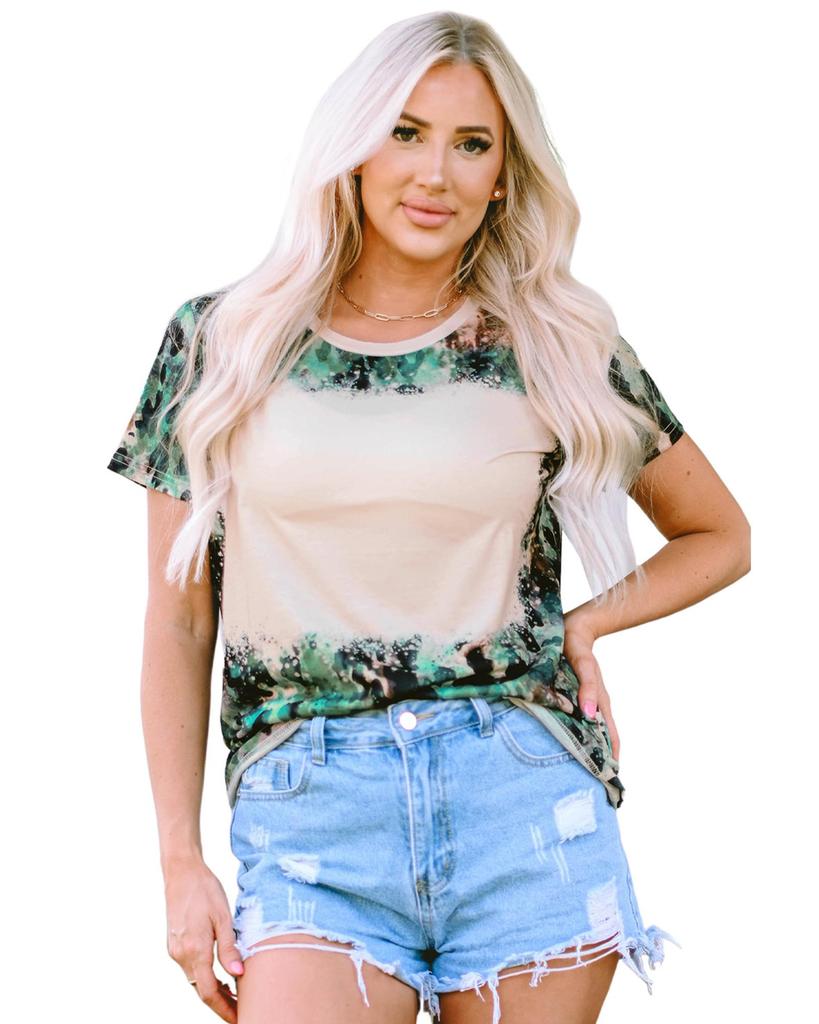 Azura Exchange T-Shirt mit Leopardenmuster und Grafik