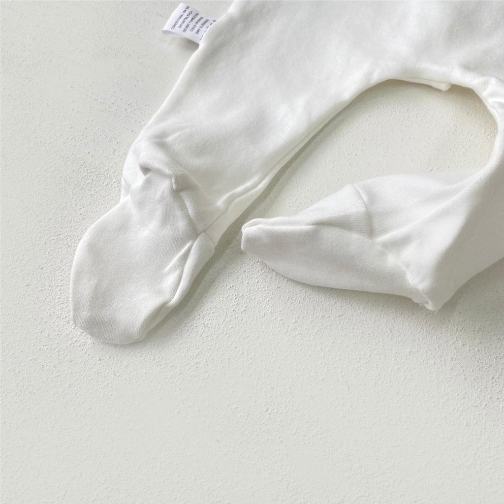 A-klass Höst 2025 Nyfödd Långärmad Fotad Jumpsuit med Liten Krage