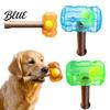 Outdoor Training Toys 2Pcs Squeaky Hammer Dog with Tennis Ball Inside, Interactive Fetch Toys, Inside Toy Rubber Chew for Medium Large Dogs