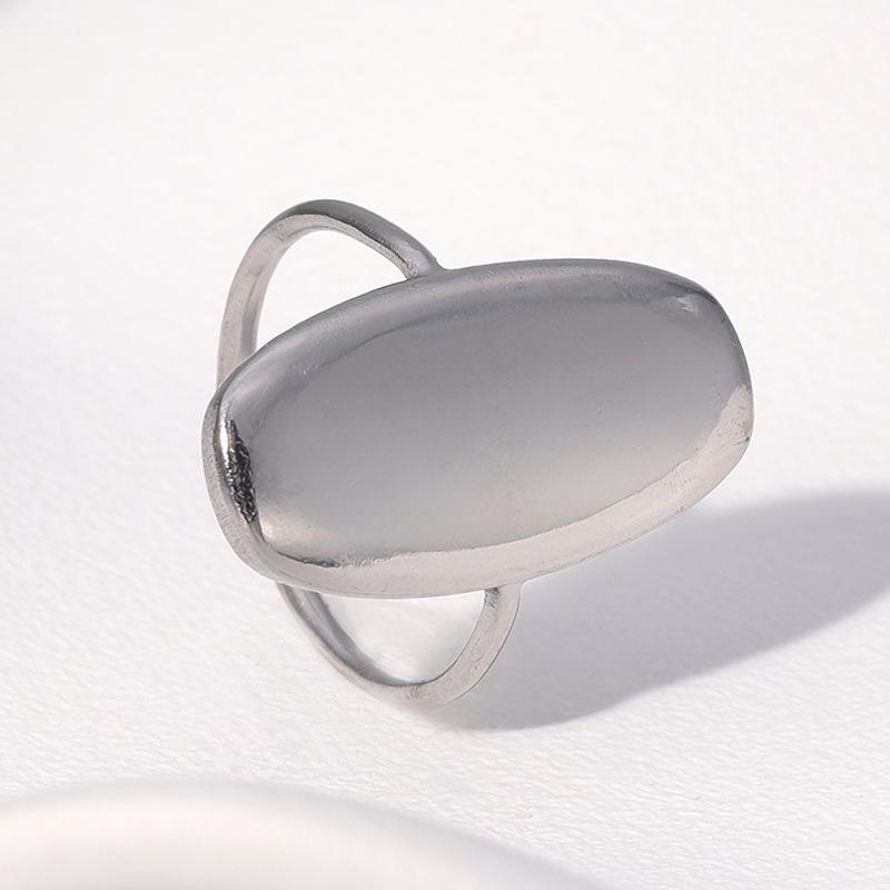 Verstellbarer offener Ring aus Edelstahl, goldbeschichtet, für Damen - Hochwertiger, polierter Schmuck aus Titanstahl