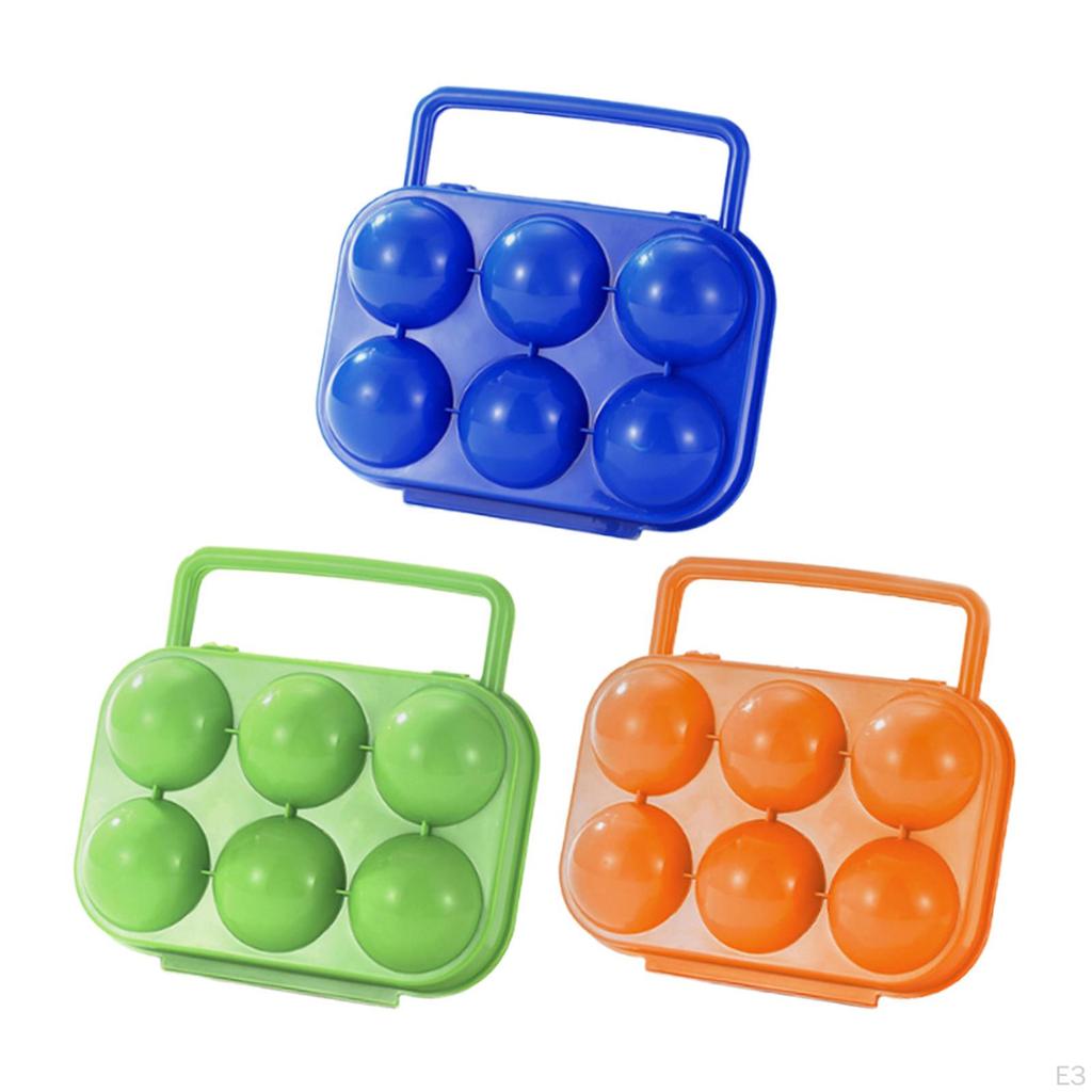 6-přihrádková krabička na vejce pro kempování a venkovní použití