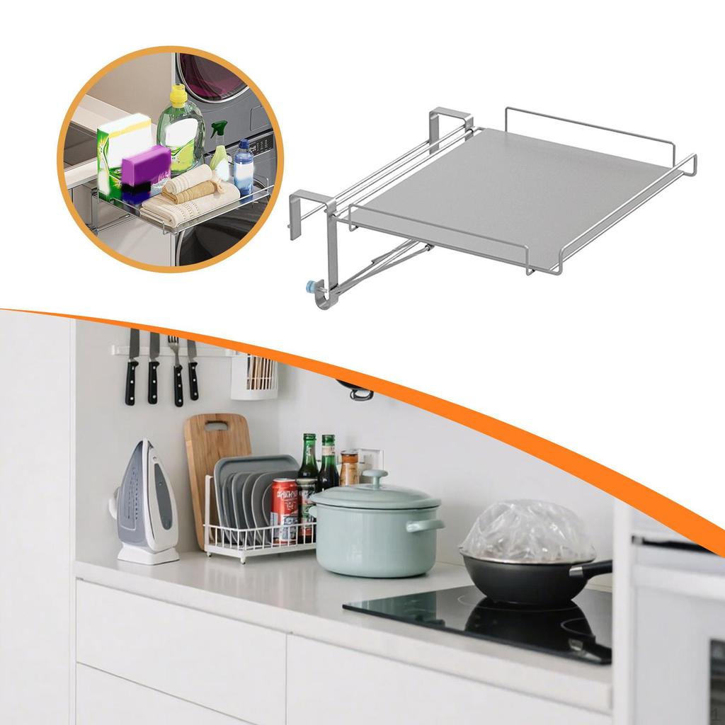 Cabinet Door Storage Rack Organizer Folding, Easy to Clean, Multipurpose, Countertop