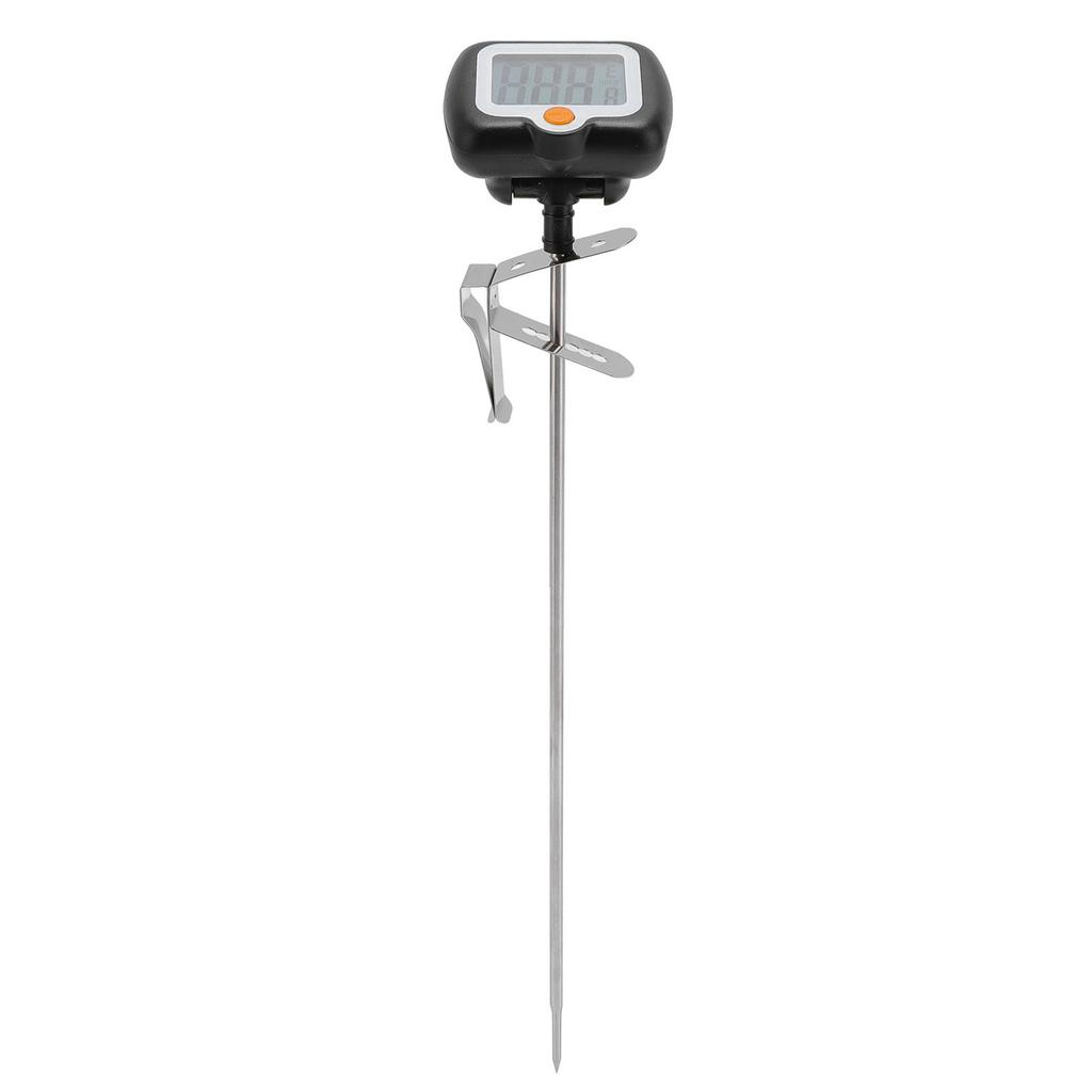 Probe   Thermometer, Stainless Steel LCD Display Kitchen Thermometer with Pot Clip for Cooking Baking