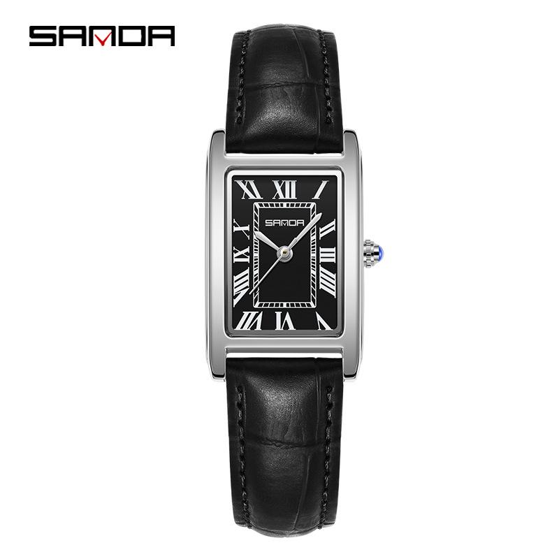 Orologi SANDA Quadrati Retro per Coppia - Eleganti, Impermeabili, al Quarzo, da Polso per Uomo e Donna