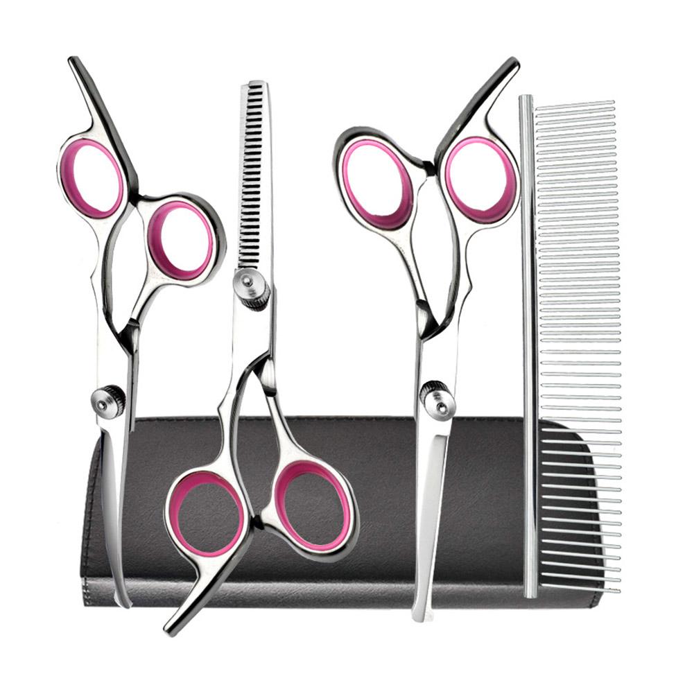 Safe And Precise Professional Pet Grooming Scissors With Round Head Stainless Steel Dog Hair Shears Professional Grade Kit