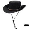Unisex Japanese Style Wide Brim Drawstring Bucket Hat for Sun Protection - Breathable Denim for Hiking and Climbing.