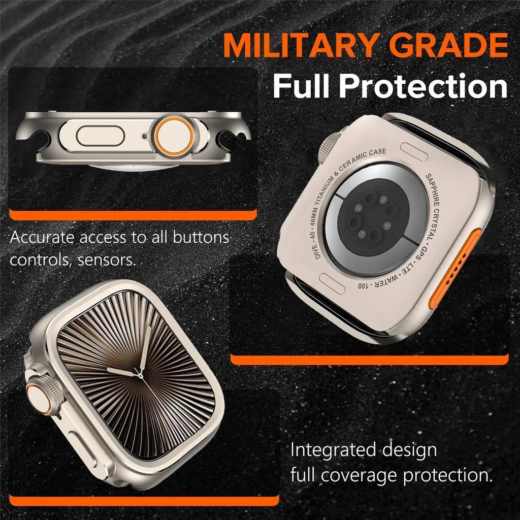 New Aluminum Alloy Case for Apple Watch Case Ultra 2 49mm 46mm 44mm 45mm Metal Bumper Protective Cover IWatch Series 10 9 8 7 6