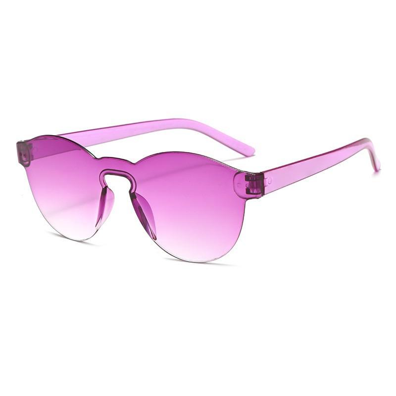 Frameless One-Piece Sunglasses, One-Piece Dopamine Rimless Sunglasses, Candy-Colored Men'S And Women'S Sunglasses