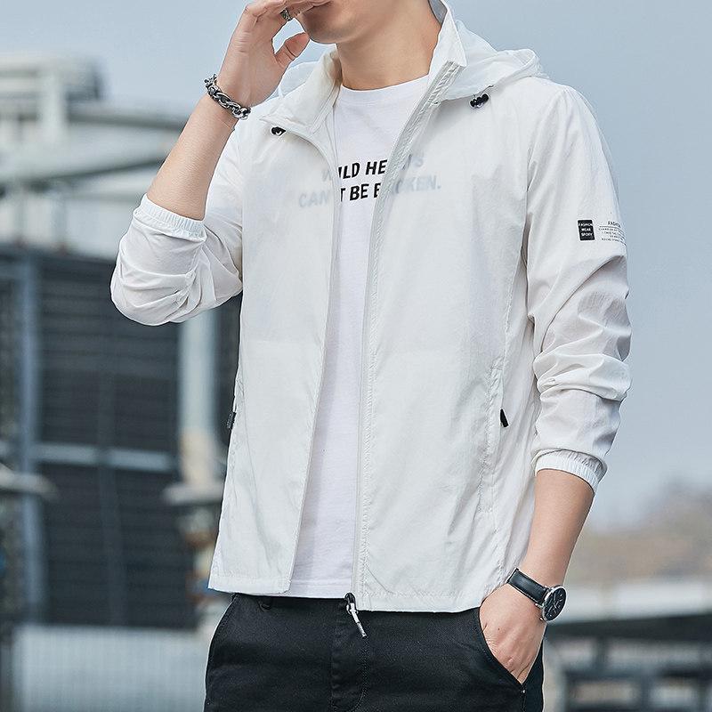 

Men s UV Protection Ice Silk Summer Jacket - Breathable Thin Outdoor Fishing Coat in Couple Style for 2026. XL [125-140 jin] белый