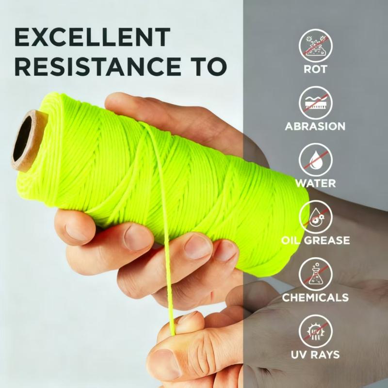 1 Rolo de Corda para Alvenaria Corda Verde Fluorescente de Alta Visibilidade Para Marcação de Alvenaria Acessórios de Horticultura Jardinagem
