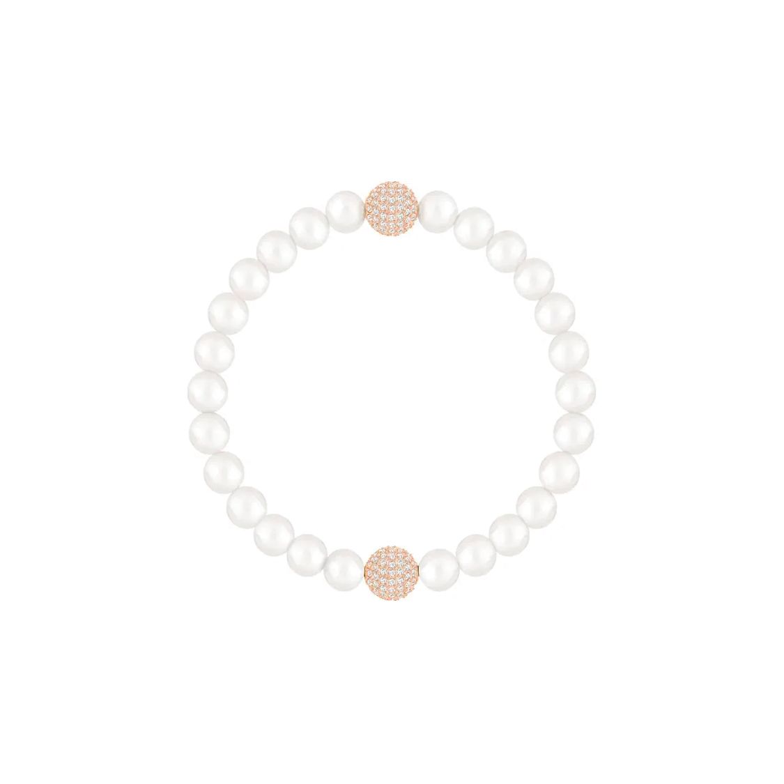 Swarovski Crystal Remix Pearl Rose Gold Magnetic Bracelet Women bracelet White 5365746 Box (Random Color)