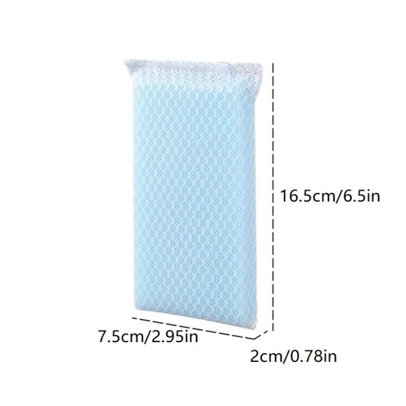 5/10 Pcs Dish Sponge Non Stick Scouring Pad Cleaning Supplies Resilient Net Foaming Easily For Pan Bowl Sponges Scouring