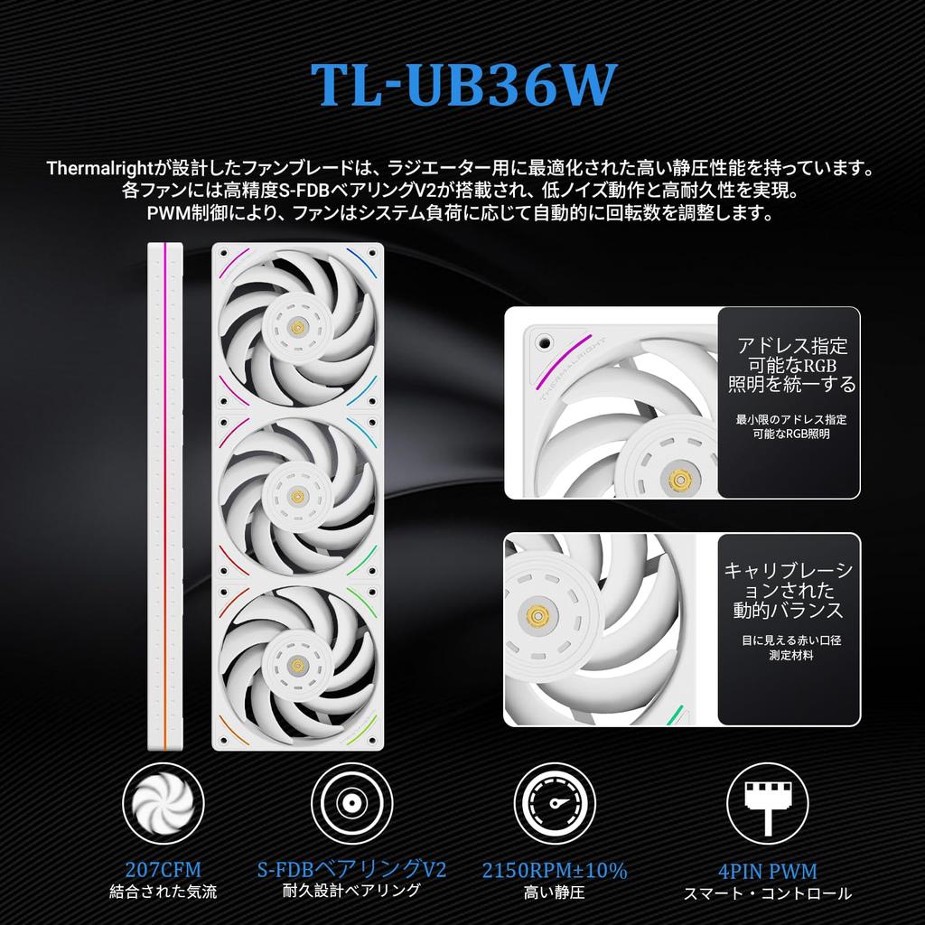 Thermalright Hyper Vision 360 UB ARGB Weiß AIO CPU Flüssigkeit für Magnetische Adsorption LCD für 480x480 Auflösung Magnetische Panel Bildschirm Weiß Kühler,