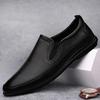 Men's Shoes 2025 Summer New Driving One Pedal Men's Casual Leather Shoes Daily Soft Sole Non-slip Convenient Doudou Shoes