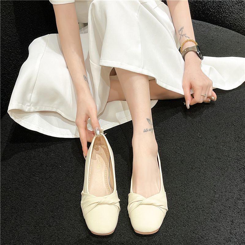 French with skirt single shoes gentle grandma shoes fashion fairy Mary Jane shoes girl 2025 summer and autumn