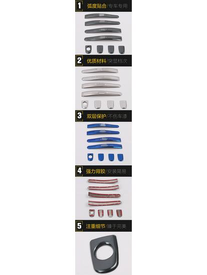Vision Door Handle Trim: Compatible with 18 Models - Decorative Bright Strip & Armrest Buckle Sticker
