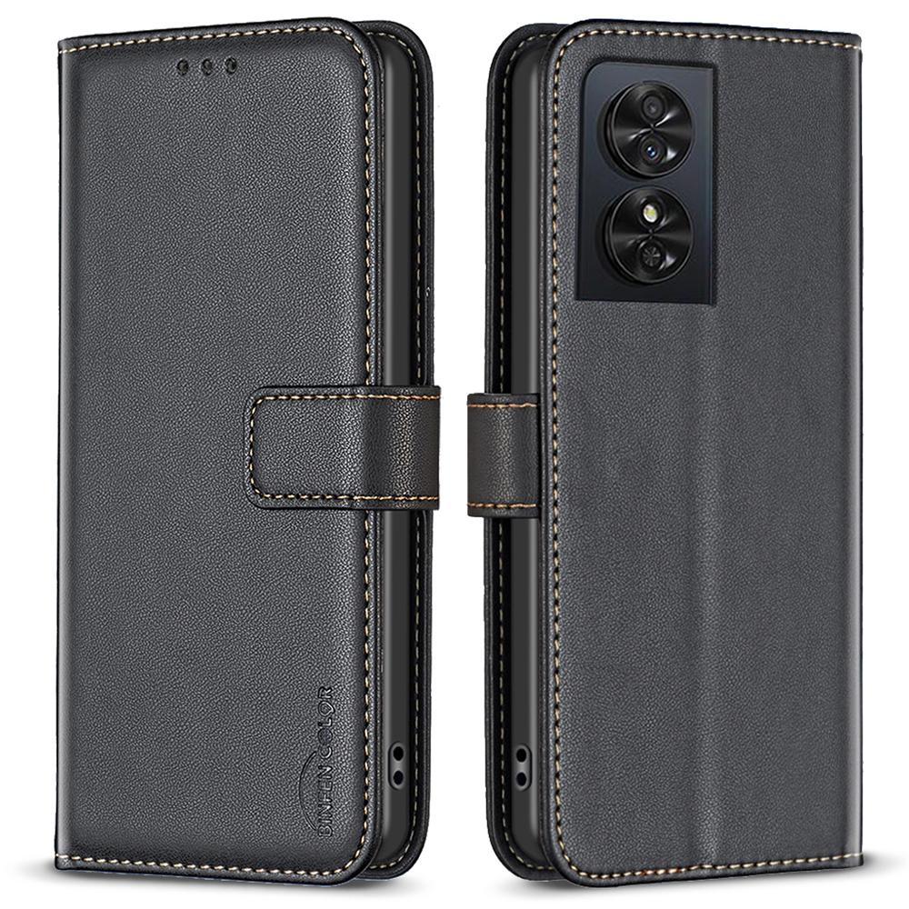 BINFEN COLOR BF17 For TCL 50 SE Case PU Leather Wallet Phone Cover Folding Stand