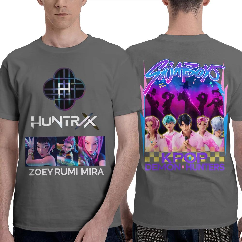 

Anime K-pop Demon Hunters 2025 Movies Graphic T Shirt Men Women Vintage Harajuku Fashion Cotton Short Sleeve T-Shirts Streetwear S
