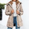 Women's  Solid Color Hooded  Acket Cotton Jacket