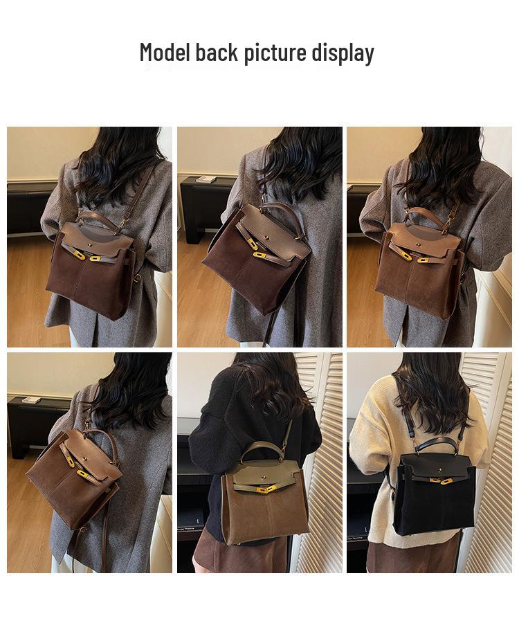 2025 Retro Frosted Kelly-Style Handheld & Crossbody Bag for Women - Autumn/Winter Fashion