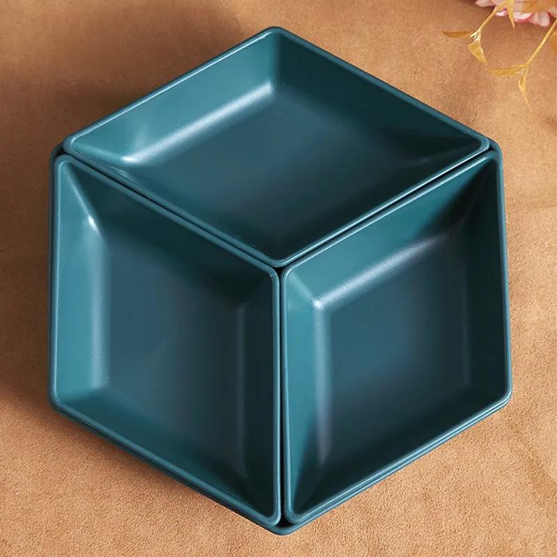 Wheat Straw Plate Dinnerware Dining Plate Set Plastic Plates Cake Dish Salad Plate Picnic Dishes Unbreakable Dishwasher Safe