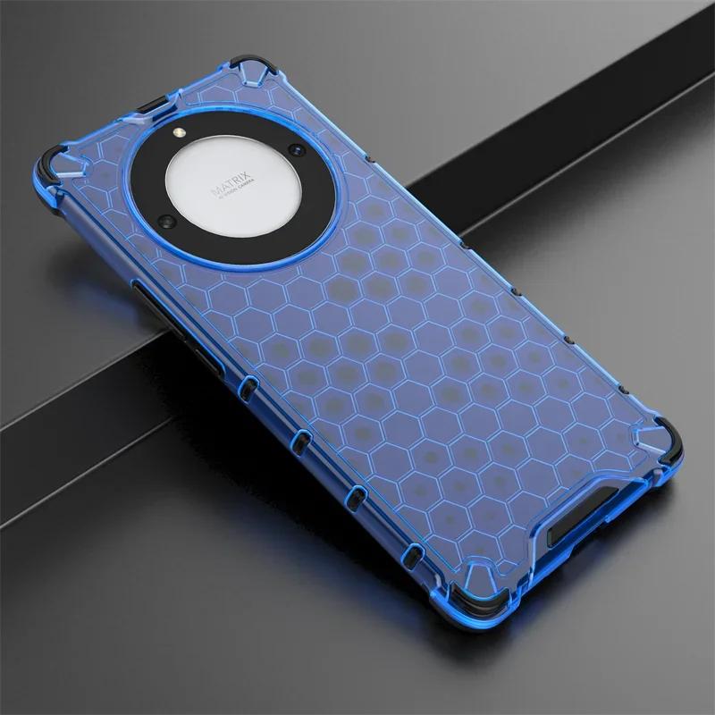 

Honeycomb Shockproof Armor Case for Honor Magic 8 7 6 5 Lite X9A/B/C/D 400 200 Pro Translucent TPU PC Shcokproof Protect Cover For Honor X9C