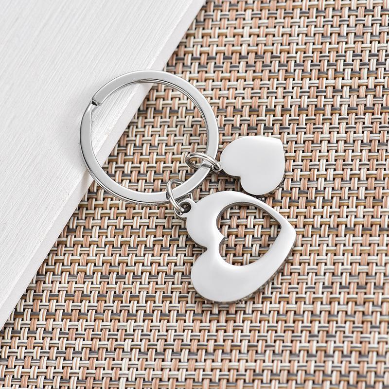 Cartoon Cat And Fish Keychains Polished Stainless Steel Animal Cat Pendant Children's Funny Keychains
