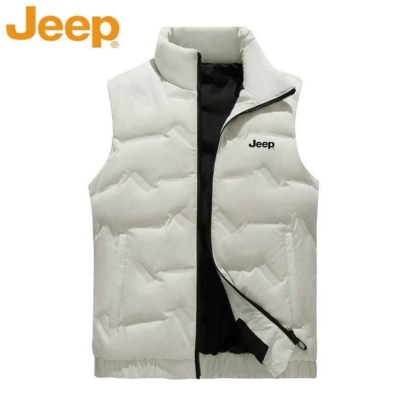 JEEP Men's Down Vest Stand-Collar Sleeveless Jacket