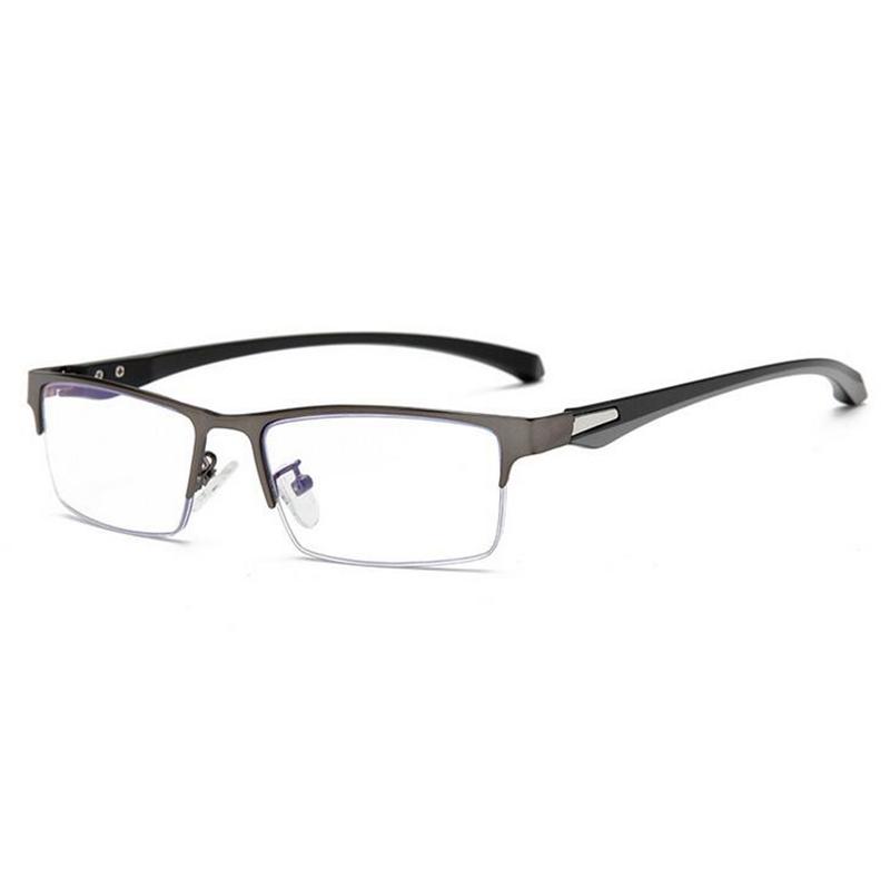 Blue Light Blocking Semi-Rimless Nearsighted Glasses Metal TR90 Prescription Eyewear 0 -0.5 -0.75 -1.0 Computer Glasses