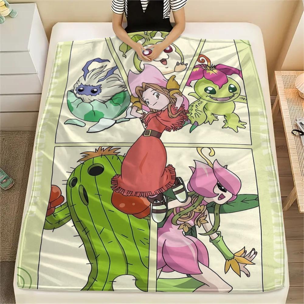 

Digimon Partner Group Blanket, Digimon Fan Soft Throw, Great Gift 75x90cm