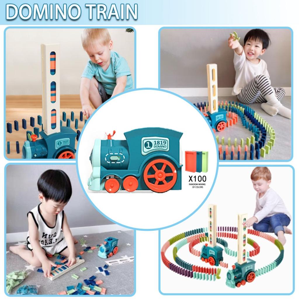 PDTO Automatic Laying Domino Electric Train Blocks Set Educational Kids Toys Gift