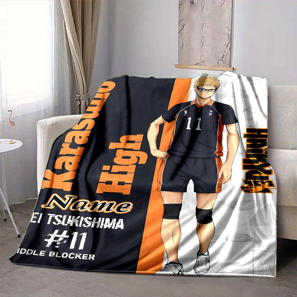 Individuelles 1 Stück Haikyuu! Teamgeist Decke, Weiche und Bequeme Decke, Lässig Warm, Camping Reise Decke, Geburtstagsgeschenk Q91272