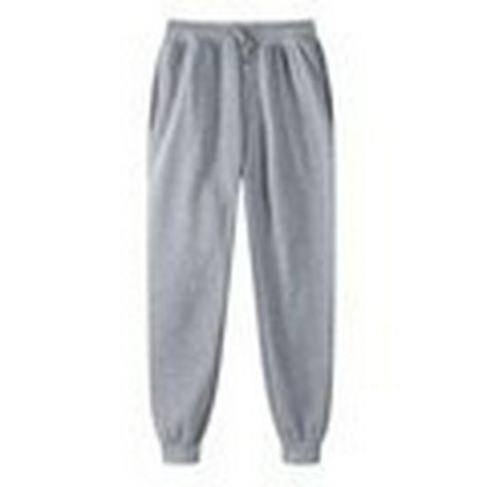 Unisex Warm Fleece Sweatpants - Plus Size, Solid Color, Casual Fitness Running Trousers