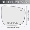Car Left Right Door Side Heated Wing Mirror Convex Glass for Nissan Rogue 2014- Murano 2015- Pathfinder 2017- LHD