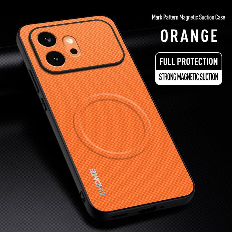 Business Sle Marking Pattern Leather Magnetic Case for Honor 600 Lite 600 Pro 500 400 300 for Magsafe Wireless Charging Cover