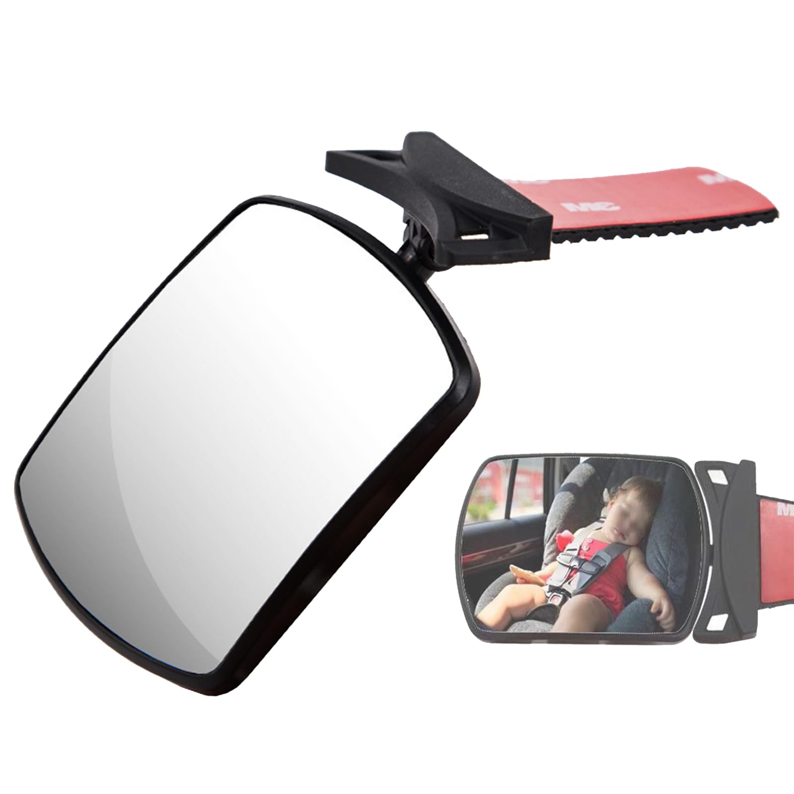 LKCCTK Car Rearview Mirror, Auxiliary Mirror, Comes with Double-Sided Tape 15.2cm x 6cm чёрный