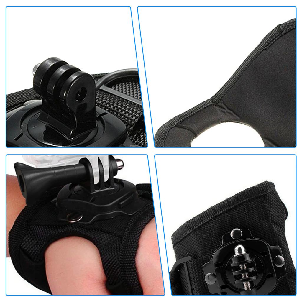 Cell Phone Holder 360° Rotation Glove Wrist Strap Mount For GoPro Hero  SJCAM Insta360 X2 X3 DJI Osmo Action Camera Accessories