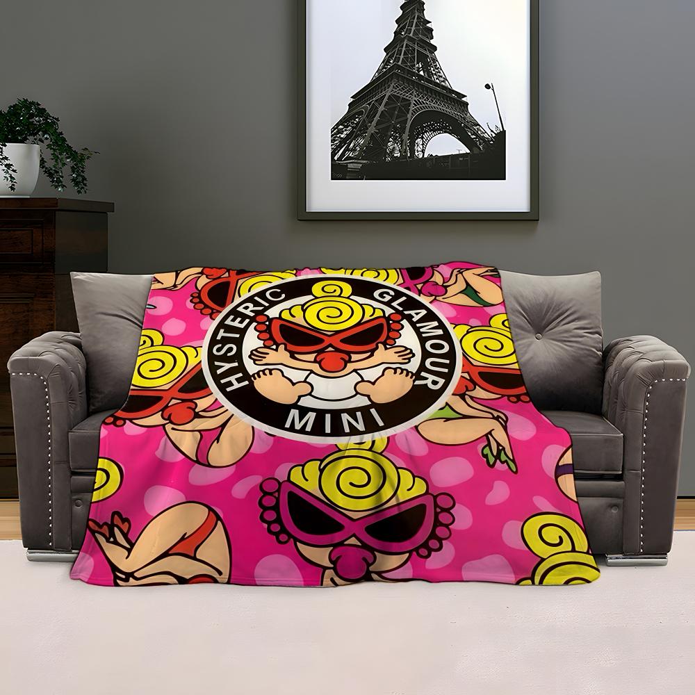 Fashion H-Hysteric MiniS Throw Kid-Friendly Flannel Throw Blanket Soft Warm Anti-Static Washable All Season