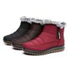 Winter Shoes Women Snow Boots Thick Sole Flat Waterproof Non-slip Ladies Ankle Boots Warm Plush Black Red Plus Size 41