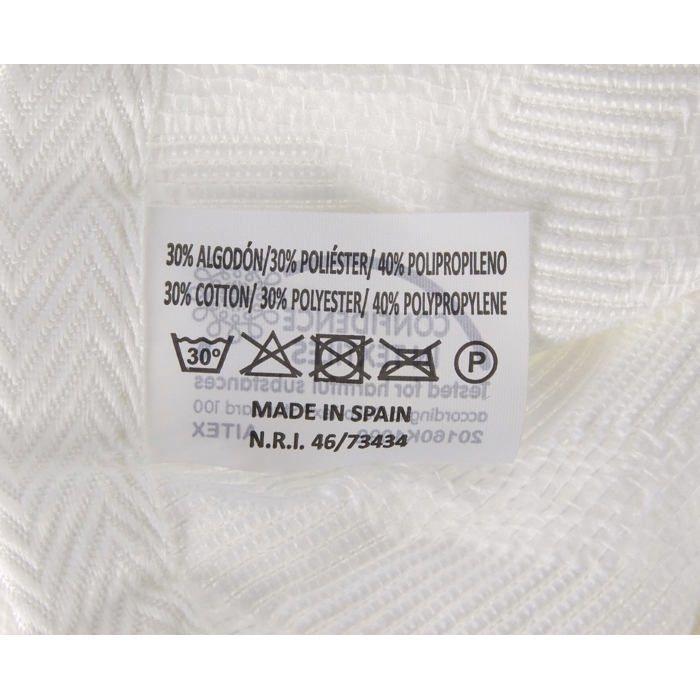 Couvre-lit boutis - JAVIER LARRAINZAR - Blanc - Lit 150 cm - 250x260 cm - Tissu jacquard - Polycoton - Élégant